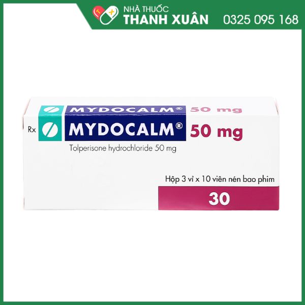 Mydocalm 50mg điều trị triệu chứng co cứng